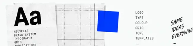 Typography, grid and brand system studies