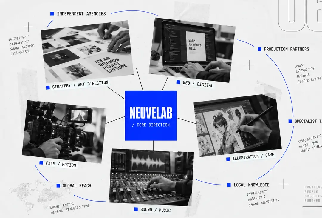 Neuvelab core direction connected to independent agencies, production partners and specialist talent